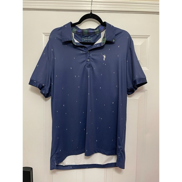 William Murray Golf Other - William Murray Golf Polo Large Men's Hat Print Blue Wicking Stretch Performance